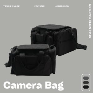 Sleek & Professional: Triple Three's Classic Black Camera Bag